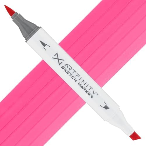 Artfinity Sketch Markers - Pink Pink RV3-4, Vibrant, Professional, Dye-Based Alcohol Markers for Artists, Drawing, Travel, & More