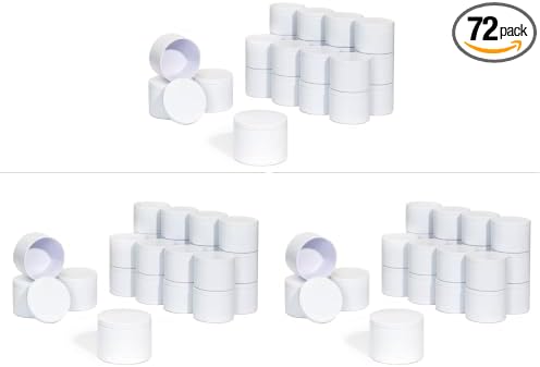 Aroparc White Candle Tins - 8oz, 24 Piece, Straight Sided Bulk Candle Containers for Candle Making Supplies (Pack of 3)