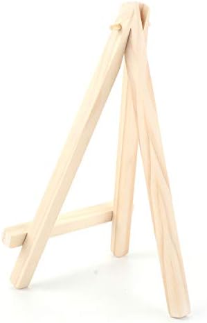 Tosnail 24 Pack 6" Small Art Easel Stand Tabletop Mini Wooden Display Stand Photo Holder Display Stand for Artist, Students, Adults, Kids Painting
