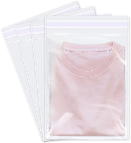 iMailer - 100 Pcs - 9" x 12" Clear Plastic Cellophane Bags - Resealable Self Sealing Cello Poly Bags for A4, Letter Sized Documents, Art Print, Clothing