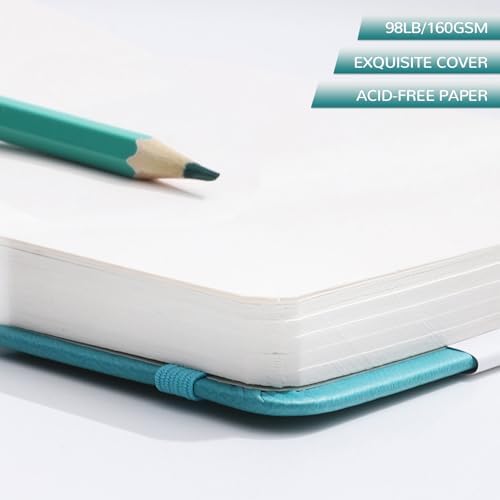 Pocket Sketchbook, 5 × 5 in, 80 Sheets Small Sketch Book, Dark Blue