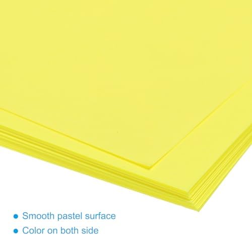 MECCANIXITY 50 Sheet Origami Paper Double Sided Fluorescent Yellow 3x3 Inch Square Sheet for Art Craft Project, Beginners, Gifts Decor