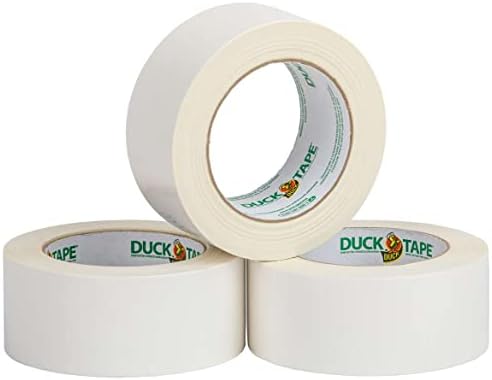 Duck Color Duct Tape 3-Pack, 1.88 Inches x 30 Yards, 90 Yards Total, 3-Roll Pack, White, 3 Piece (242912)