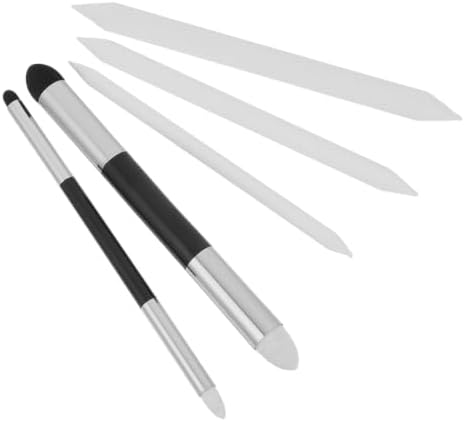 Garneck 5pcs Double-Headed Sketch Blender Pen Set with Sponge and Paper Stumps for Smooth Transitions and Precise Control, Sturdy Plastic and Aluminum Tools for Artists and Students