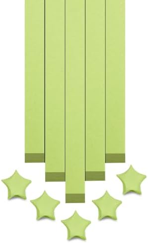 FoDau770 Solid Color Star Paper Strips - 360 Sheet, Light Green
