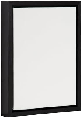 Kate and Laurel Sylvie Blank Framed Canvas Wall Art; 10x13 Black; Modern Empty Canvas for Paint-Your-Own Art; Ready to Paint Premium Canvas Already Framed