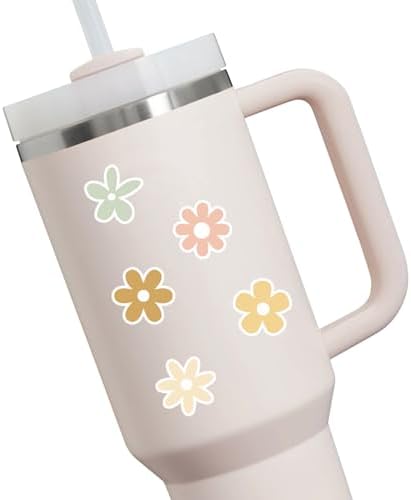 70 X Colorful Daisy Stickers for Laptop & Phone, Small Floral Vinyl Stickers Cute Aesthetic Mini Flower Decals for Water Bottle iPhone Case Notebook, 1 Inch