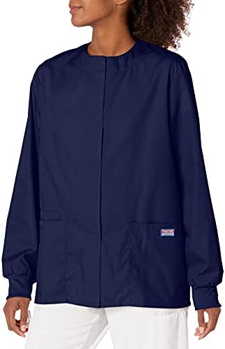 Cherokee WW Originals Scrubs Jacket for Women Snap Front 3 Pockets
