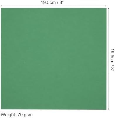 MECCANIXITY 50 Sheets Origami Paper Double Sided 8x8 Inch(20x20cm) Square Sheet for Art Craft Project, Beginners, Gifts Decor, Emerald Green