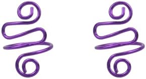 2Pcs Crochet Rings for Finger, Crochet Tension Ring for Crocheting Open Adjustable Yarn Guide Crochet Tension Ring Crochet Accessories Knitting Loop Ring for Finger (Purple), SATONBEYI