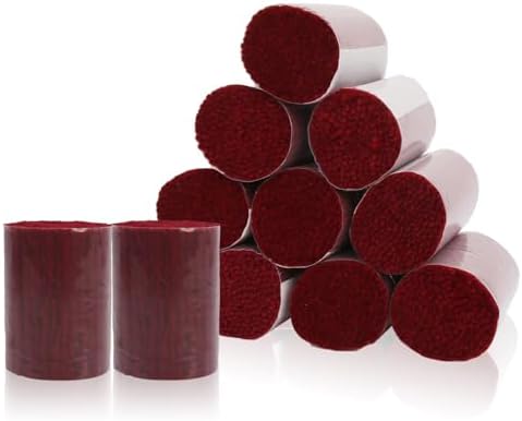 AKZYTUE 12 Rolls Latch Hook Yarn, Precut Rug Yarn for Latch Hook Kits, Crochet Yarn Bundles for Latch Hook Rug Making, DIY Tapestry Crafts for Adults & Beginners,Rose Red