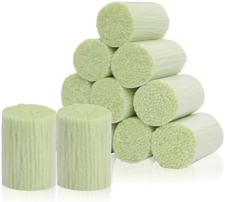 AKZYTUE 12 Rolls Latch Hook Yarn, Precut Rug Yarn for Latch Hook Kits, Crochet Yarn Bundles for Latch Hook Rug Making, DIY Tapestry Crafts for Adults & Beginners,Light Green