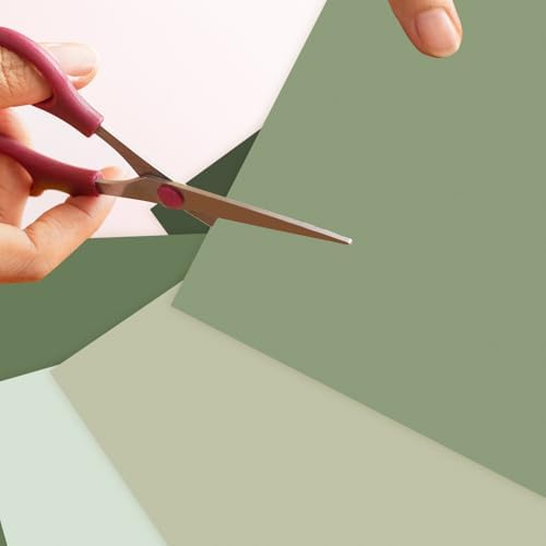Whaline 50 Sheets 8.5 x 11 Inch Assorted Sage Green Card Stock Paper 5 Gradient Colors Solid Core Scrapbook Paper for Print DIY Crafts Making Supplies, 65lb