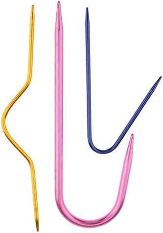 Zuoyou 9PCS Aluminum Knit Holders Cable Stitch Knitting Needles Set Markers Locking Stitch Seam DIY Crafts Sewing Knitting Tools