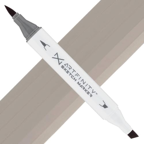 Artfinity Sketch Markers - Warm Gray 3 WG3, Vibrant, Professional, Dye-Based Alcohol Markers for Artists, Drawing, Travel, & More