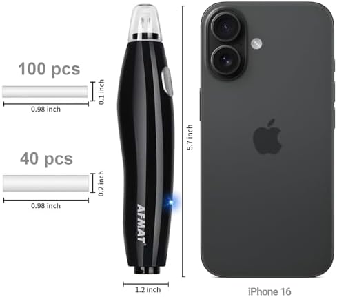 AFMAT Electric Eraser for Artists, Rechargeable Electric Eraser Kit, 140 Refills for Drafting, Electric Pencil Eraser - Battery Operated for Drawing Pencils, Crafts, Arts EE04(Black)