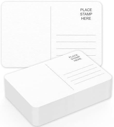 Prudiut 50 Pack Watercolor Postcards, 4x6 Inch, 140Lb Cotton Paper