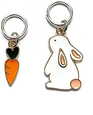 Bunny & Carrot Stitch Markers for Knitting, Snag-Free