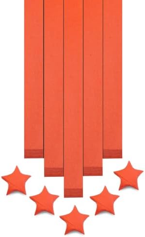 FoDau770 Solid Color Star Paper Strips - 360 Sheet, Orange