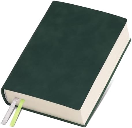 Thick Blank Journal Notebook 400 Pages 3.9 × 5.5 No Lines Soft Leather Pocket Blank Notebook for Women Drawing Book Memo Writing Sketch Diary Notebook Upgrade Page (dark green)