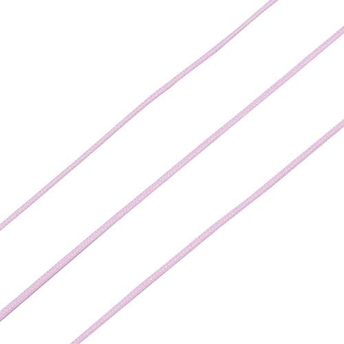 Elecrelive 100 Yards Pink Braided Nylon Crafting Thread Macrame Cord Rope