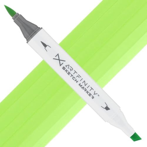 Artfinity Sketch Markers - Key Lime G1-3, Vibrant, Professional, Dye-Based Alcohol Markers for Artists, Drawing, Travel, & More