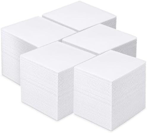 500 Pack White Cotton Fabric Squares Bulk 5″ Precut Cotton Fabric Squares