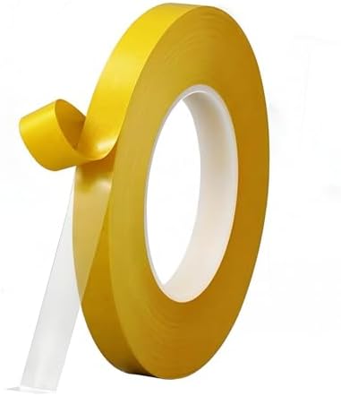 Ultra-Thin Double Sided Tape 1/2 inch by 66FT Two Sides Sticky Tape with Transparent Adhesive, for DIY Arts & Crafts, Scrapbook, Gift Wrap, Card Making, Fixed Clothes, Wall Poster Mounting, LED Strips
