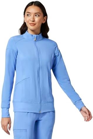 Cherokee iFlex Scrub Jacket for Women 2 Pocket Zip Front
