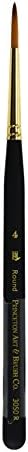 Princeton Mini-Detailer Round Brush, Synthetic, Short Handle, Size 4, 1 Count
