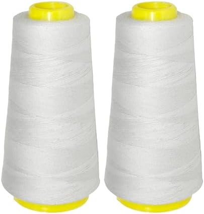Mandala Crafts Silver Mercerized Cotton Thread Cones for Sewing Quilting