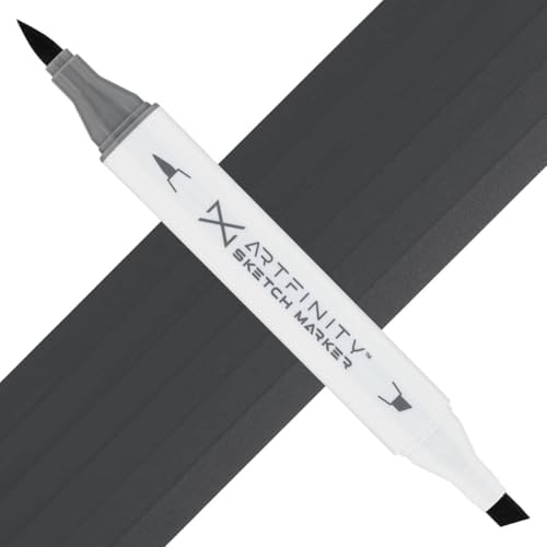 Artfinity Sketch Markers - Neutral Gray 7 NG7, Vibrant, Professional, Dye-Based Alcohol Markers for Artists, Drawing, Travel, & More