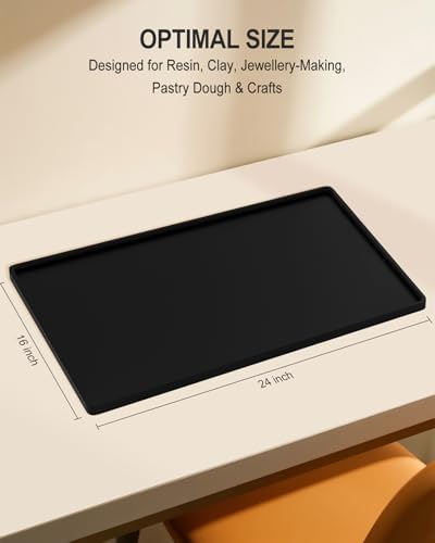 Silicone Art Mat for Crafts, 16" x 24" Waterproof Non-Slip Painting Mat