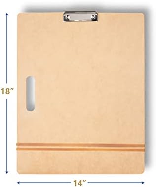 Falling in Art 14x18 Sketch Board with Sturdy Clip &Rubber Bands | Professional Art Drawing Board, Portable Artists Clipboard for Classroom, Studio Drawing, Outdoor Painting