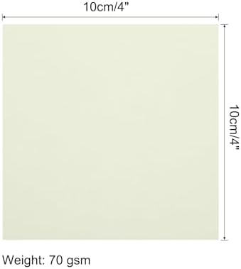 MECCANIXITY 50 Sheet Origami Paper Double Sided Cream White 4x4 Inch Square Sheet for Art Craft Project, Beginners, Gifts Decor