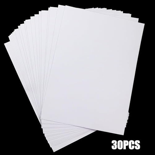 30 Sheets A4 Size 8.3x11.5 Inch Clear Double Sided Adhesive Tape Sheets, Super Strong Sticky Tape, DIY Art, Craft, Home Decorative Tape with White Liner