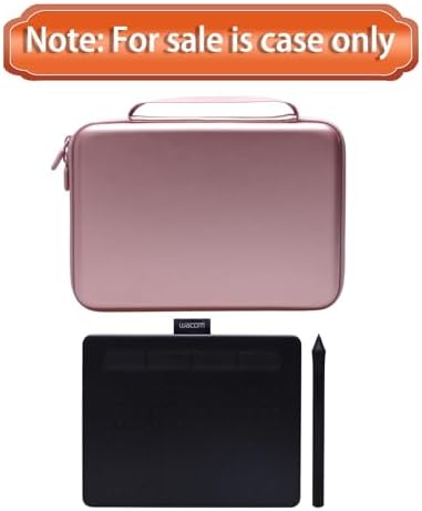 LTGEM Tablet Case for Wacom Intuos Small Graphics Drawing Tablet fits Model # CTL4100 or XPPen Graphics Tablet fits Model # StarG640 (Rose Gold)