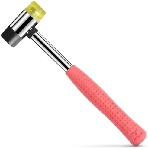 Small Pink Rubber Mallet Hammer 1", 25mm, Double Faced Non Marring Head