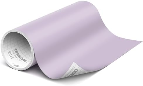 ORACAL 631 Matte Wisteria Vinyl Durable Roll Easy to Weed Permanent Adhesive Craft Vinyl for Plotting Machines, Decals & DIY Projects 12” x 10ft