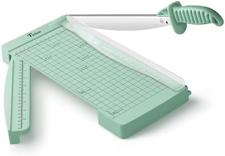 Firbon 12" Guillotine Paper Cutter with Hidden Ruler, Compact Paper Trimmer