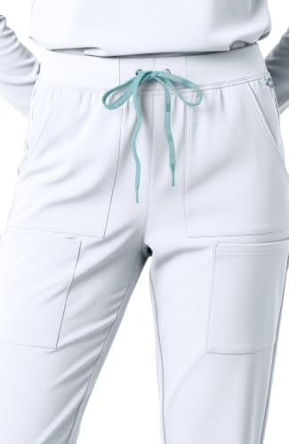 Med Couture Luma Jogger Scrub Pants for Women with Rib Knit Waistband