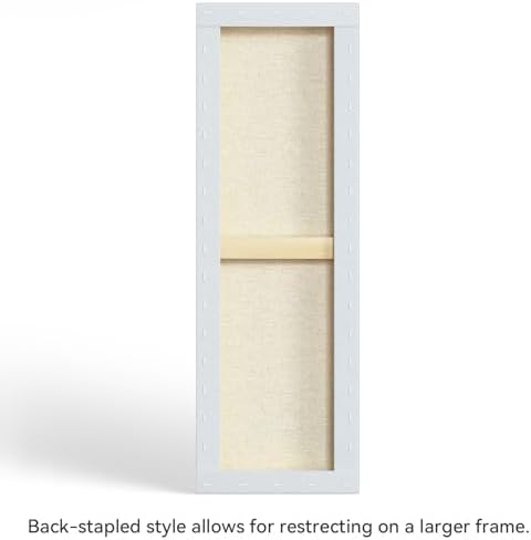 PHOENIX 10x30 Inch 4 Pack Artist Canvas - Large Long Stretched Canvases for Painting - 3/4 Inch Profile, 100% Cotton 11 Oz. Gesso Primed White Blank Professional Canvas Oil & Acrylic Paints