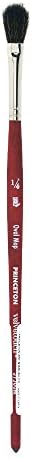 Princeton Velvetouch, Series 3950, Paint Brush for Acrylic, Oil and Watercolor, Oval Mop, 1/4 Inch