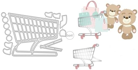 Patchwork Shopping Cart Metal Cutting Dies for Card Making
