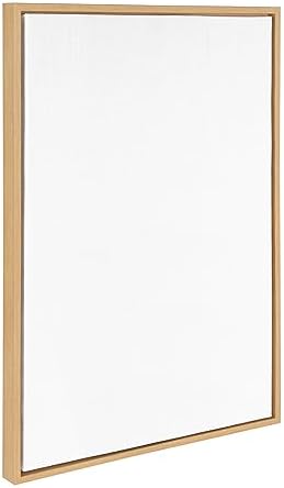Kate and Laurel Sylvie Blank Framed Canvas Wall Art, 23x33 Natural, Modern Empty Canvas for Paint-Your-Own Art, Premium Canvas Already Framed