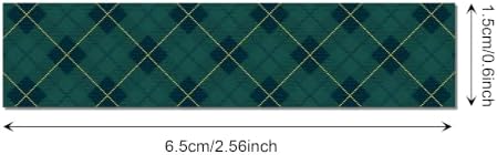 Green Plaid Washi Tape Set - 12 Rolls Decorative Masking Tape for Journal