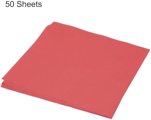 MECCANIXITY 50 Sheet Origami Paper Double Sided Bright Red 10x10 Inch Square Sheet for Art Craft Project, Beginners, Gifts Decor