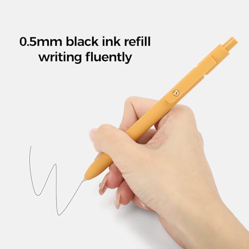 Ddaowanx Gel Pens Set,24 Pcs 0.5mm Retractable Quick Dry Black Ink Pen Bulk | Fine Point Smooth Writing Pens for Nurses and Teachers,Cute Desk Accessories Office&School Supplies,Gifts for Women