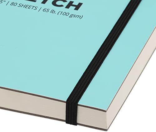 SoHo Urban Artist Brick Sketchbook Journals for Sketching, Drawing, Colored Pencils, Graphite, and More - Sketch 5.5"x8.5" (100 GSM, 80 Sheets)