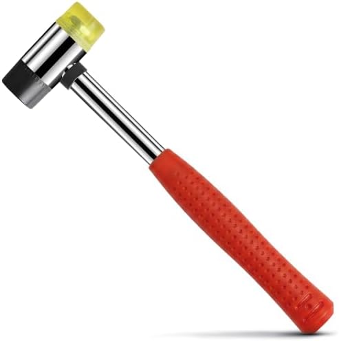 Small Red Rubber Mallet Hammer 1", 25mm Double Faced Non Marring Head